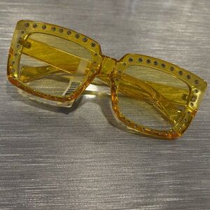 Studded Yellow Sunglasses